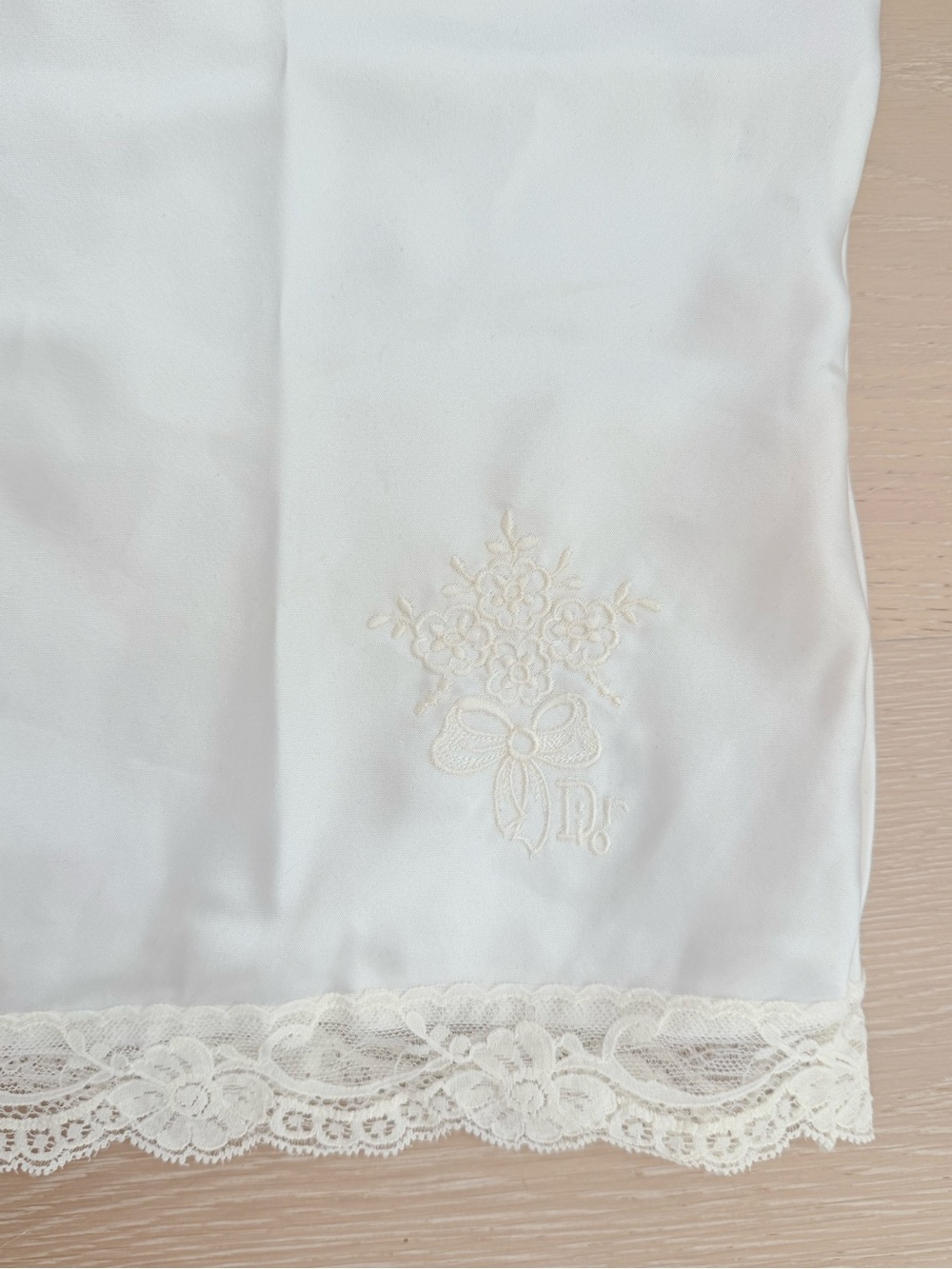 Vintage Christian Dior Ivory Lace Camisole Lingerie Top Large